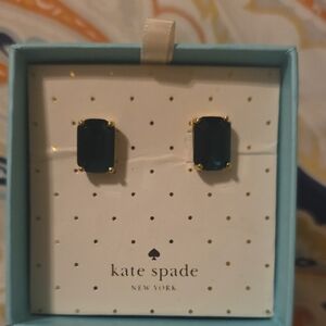 Kate Spade Emerald Green Rectangular Earrings